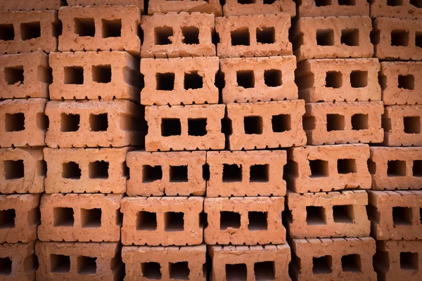 Mucchio di mattone utilizzato per l'edilizia industriale in edilizia residenziale — Foto Stock