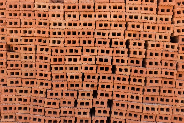 Pilha de bloco de tijolo usado para industrial em edifício residencial — Fotografia de Stock