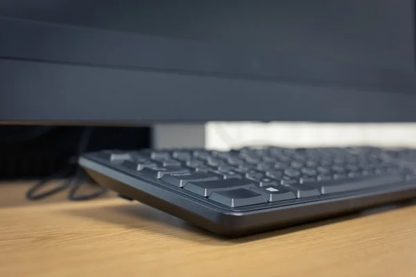 Tastatur auf dem Tisch Arbeit von Room Service Business Office — Stockfoto