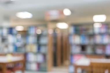 Kitap Kütüphane, soyut bulanıklık defocused içinde bookshelf