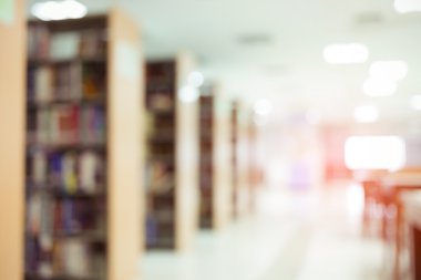 Kitap Kütüphane, soyut bulanıklık defocused içinde bookshelf