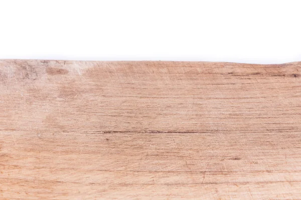 Placa de madeira velha resistiu isolado no fundo branco — Fotografia de Stock