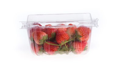 Ambalaj Plastik kutu kırmızı olgun çilek