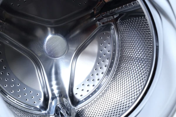 Εικόνα closeup της πλύσης μηχανή, αφηρημένη μεταλλική υφή — Φωτογραφία Αρχείου