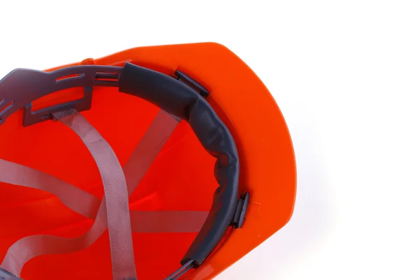 Oranžové bezpečnostní helma přilba, nástroj pro ochranu pracovníků nebezpečí — Stock fotografie