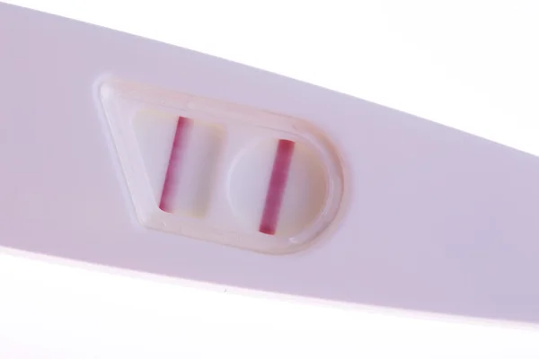 The pregnancy tests positive, isolated — Stock Photo, Image