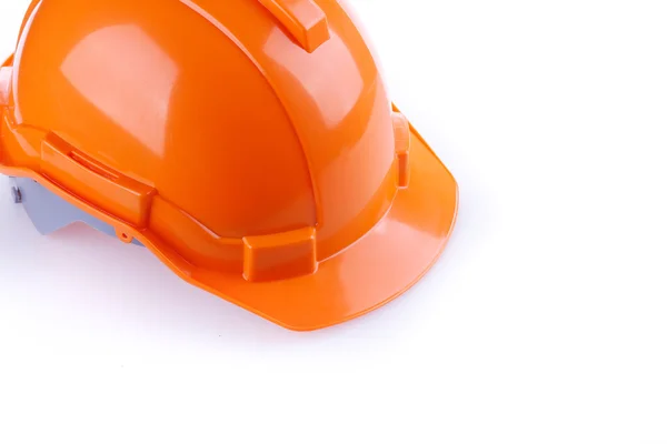 Casco de seguridad naranja casco duro, herramienta de proteger al trabajador —  Fotos de Stock