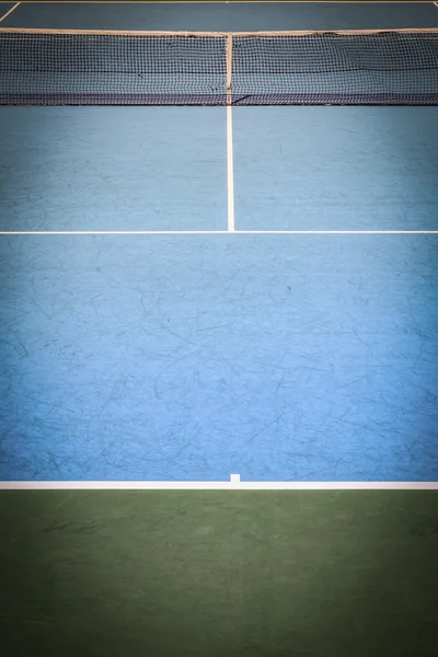 Blauwe en groene tennisbaan — Stockfoto
