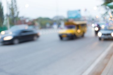 trafik sıkışıklığı şehir, soyut ile yolda araba araba bulanıklık