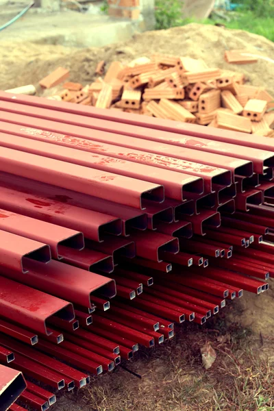 Pile of steel bar for building construction — Stock Photo, Image