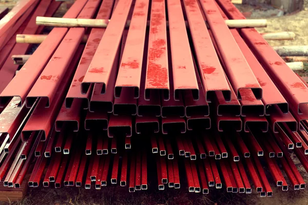 Pile of steel bar for building construction — Stock Photo, Image