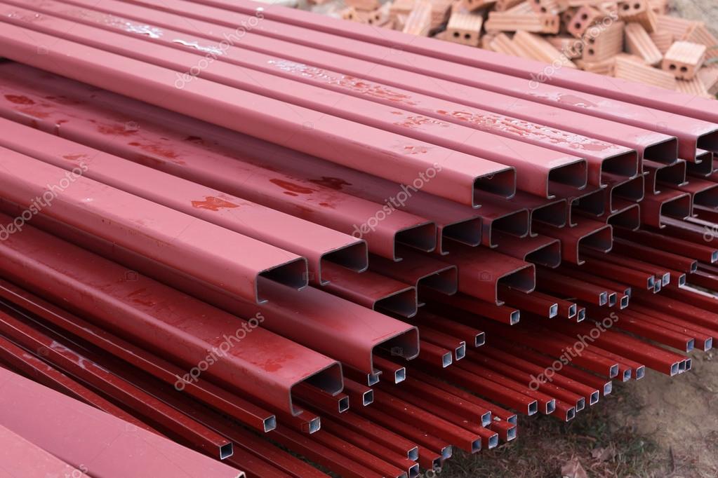 Pile of steel bar for building construction Stock Photo by ©Sutichak