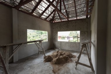 Konut Yapı İnşaat site Çimento Beton duvar ile