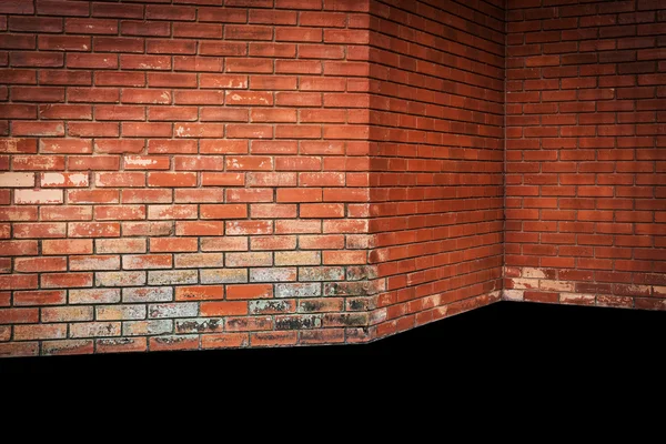 Textura de pared de ladrillo fondo con piso vacío —  Fotos de Stock