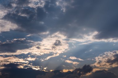 Cloud, güzel günbatımı gökyüzü arka plan mavi gökyüzü