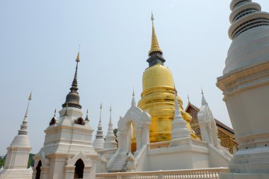 Golden pagoda wat suan dok Tapınağı, chiang mai, Tayland