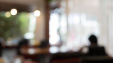 arka plan bulanık Cafe kahve dükkanı insanlarla de-odaklı