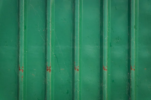 Stål metalliskt gammal rostig dörr, grön grunge metall bakgrund — Stockfoto