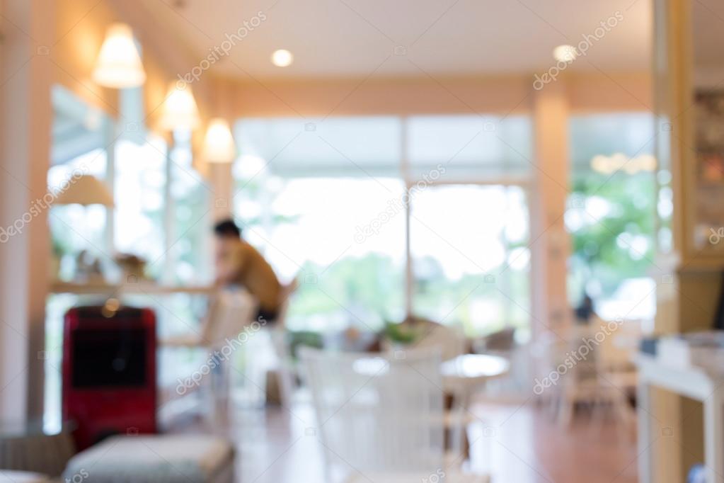 Cafe Coffee Shop Interior Blur Image Background Stock Photo C Sutichak