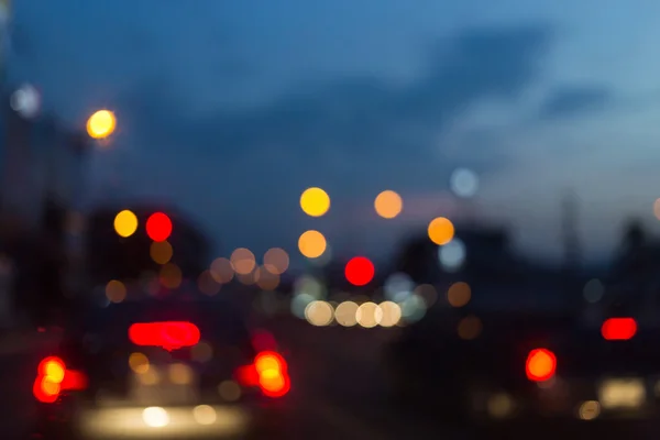 Abstract blur background, car traffic light in the city — Stock Photo, Image