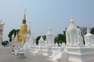 Golden pagoda wat suan dok Tapınağı, chiang mai, Tayland