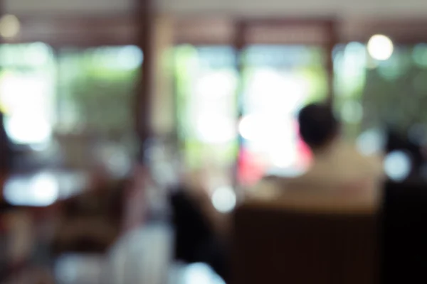 Fondo borroso, cafetería con gente desenfocada —  Fotos de Stock