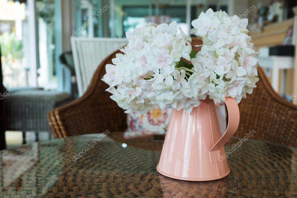 white plastic flowers
