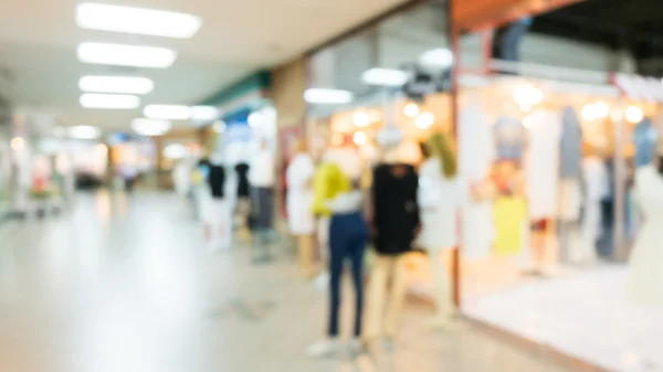 blur background, department store with storefronts fashion