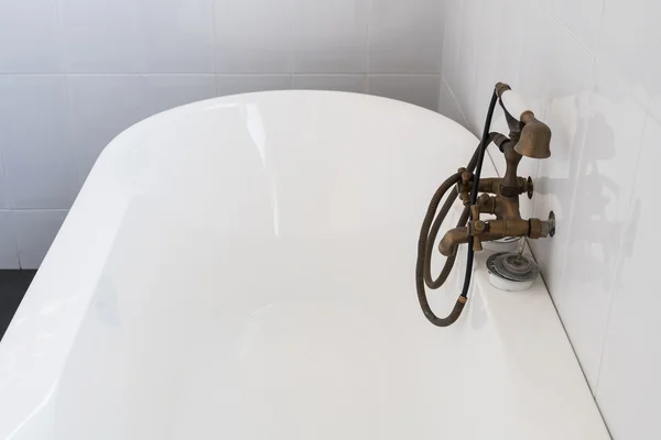 Interior contemporary of white bathroom with bathtub — Stock Photo, Image