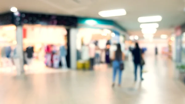 blur background, department store with storefronts fashion