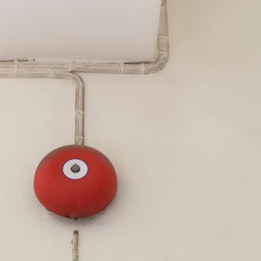 Uyarı güvenlik sistemi için kırmızı yangın alarm alarmı duvara monte