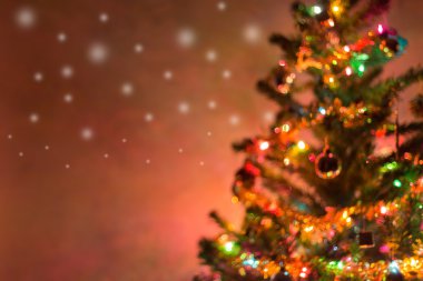Noel arka plan, görüntü bulanık defocused bokeh ışıklar