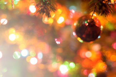 Noel arka plan, görüntü bulanık defocused bokeh ışıklar