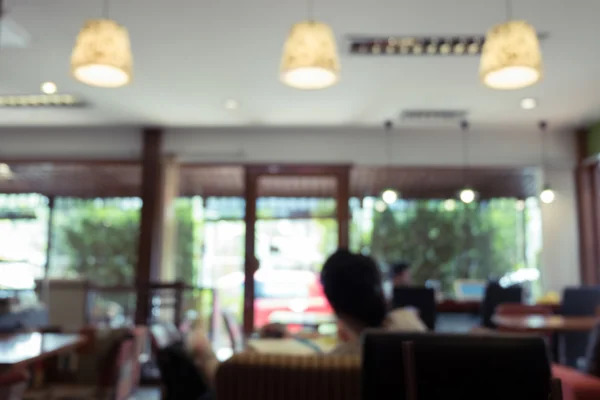 Fondo borroso, cafetería con gente desenfocada — Foto de Stock