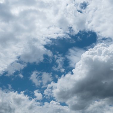 bulutlar ve mavi gökyüzü hava arka plan