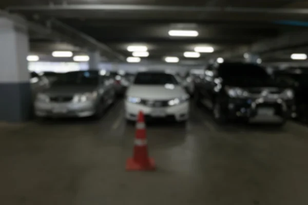 Rozmycie obrazu parkingu w budynku — Zdjęcie stockowe