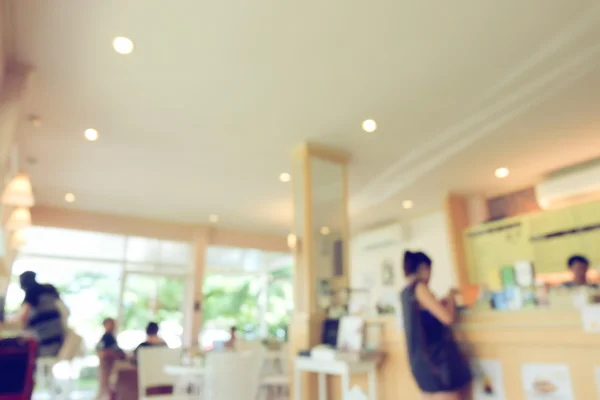 Fondo borroso café, cafetería con la gente cliente — Foto de Stock