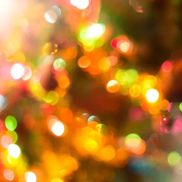 Sfondo di Natale, immagine sfocatura bokeh luci sfocate — Foto Stock