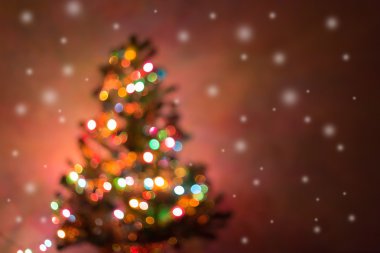 Noel arka plan, görüntü bulanık defocused bokeh ışıklar