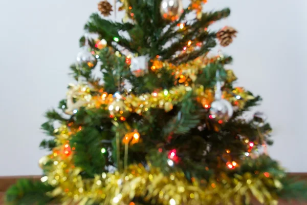 Rozostření lehké oslavy na vánoční stromeček — Stock fotografie