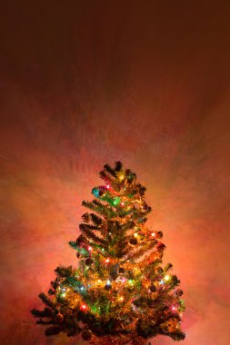 Noel arka plan, Noel ağacı pırıltı ile dekore edilmiş