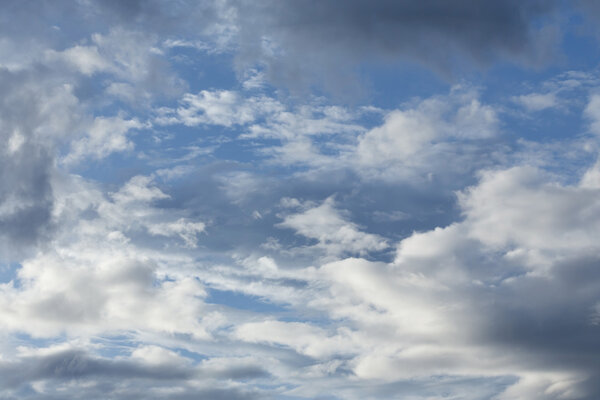 white cloudy and blue sky for weather background
