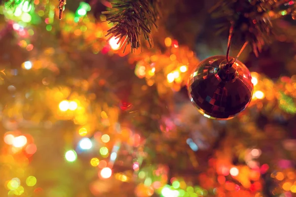 Christmas background, image blur bokeh defocused lights — Stock Photo, Image