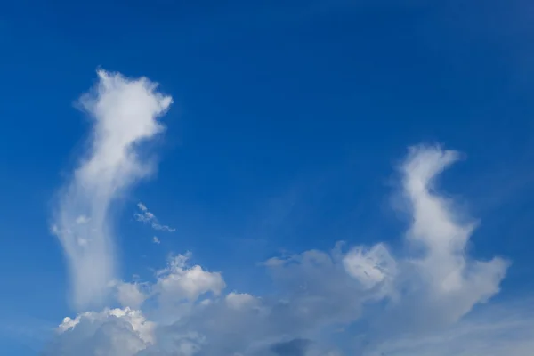 Cloud shape on clear blue sky background — Stock Photo, Image