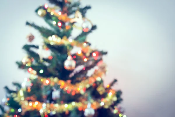 Blur φως γιορτή για το χριστουγεννιάτικο δέντρο, vintage τόνος — Φωτογραφία Αρχείου