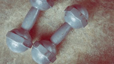 Fitness spor vücut geliştirme arka plan, metal halter