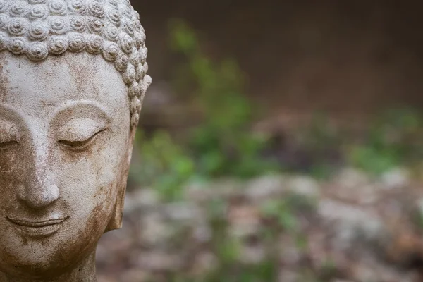 Estátua de buddha em wat umong, chiang mai, viajar templo tailandês — Fotografia de Stock