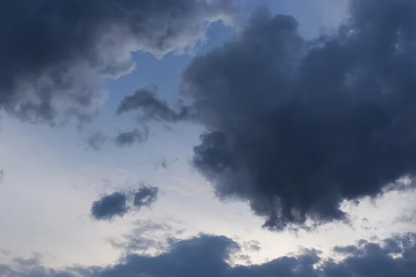 black cloud on blue sky, bad weather background
