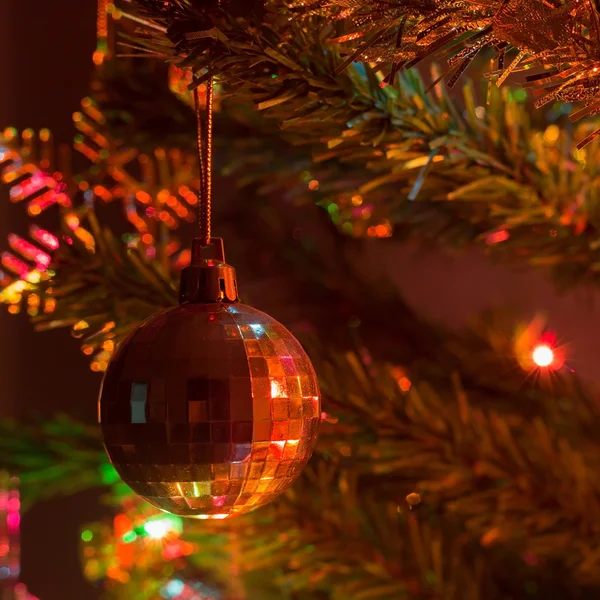 Fondo de Navidad, árbol de Navidad decorado —  Fotos de Stock