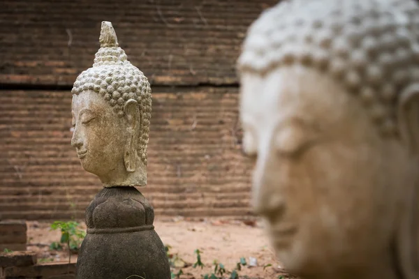 Estátua de buddha em wat umong, chiang mai, viajar templo tailandês — Fotografia de Stock